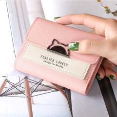 Short Wallet Ladies Mini Metal Buckle Small Wallet
