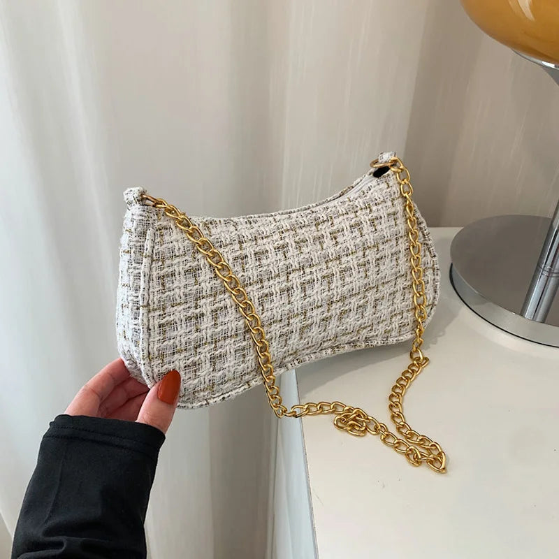 Shoulder Bag Chain Strap Underarm Bags For Women Casual Ladies Handbags