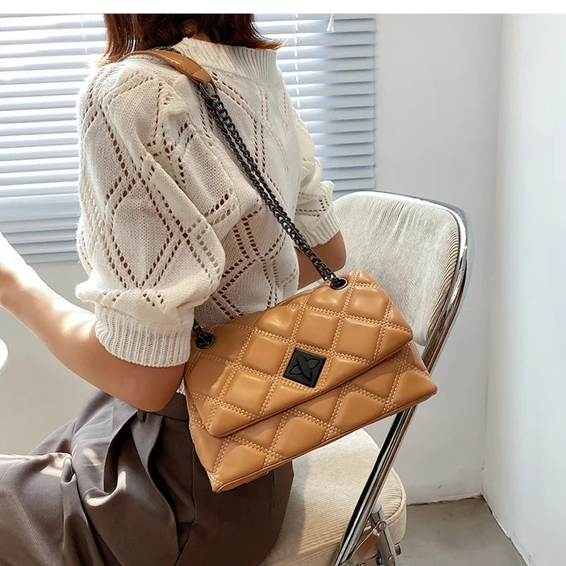 Shoulder Bag Women Travel Bags Leather Pu Quilted Bag Female Handbags
