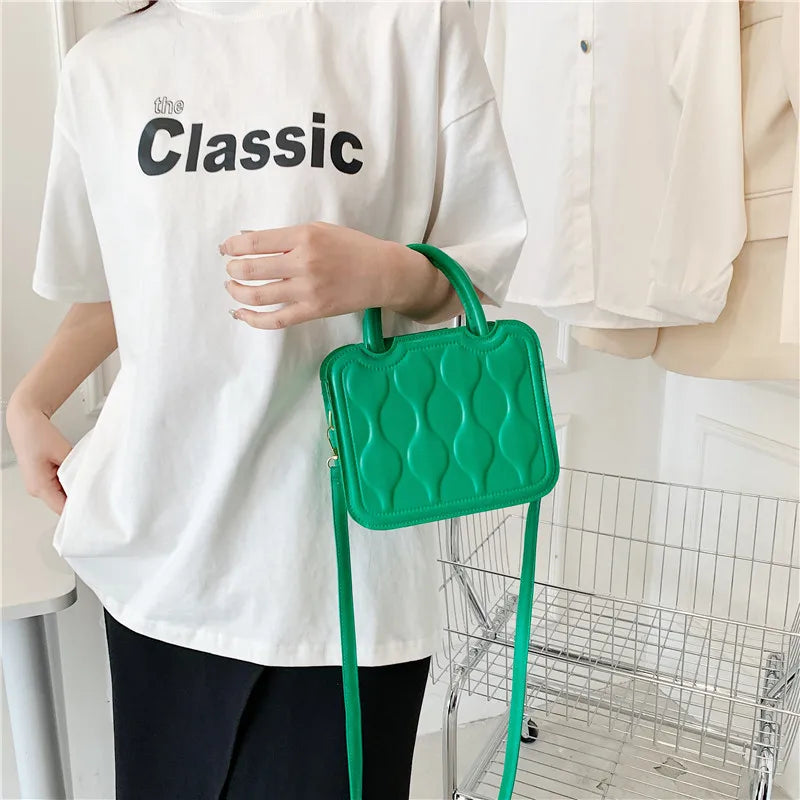 Small Pu Leather Shoulder Bag Casual Crossbody Bag for Women
