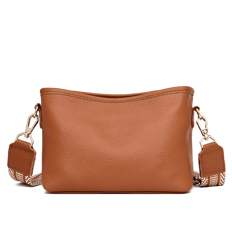 Solid Cow Women Shoulder Crossbody Bag Ladies Phone Bag