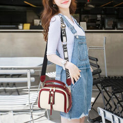 Women PU Leather Handbag Crossbody Bag Chains Square Bag Lady Purse