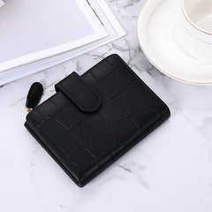 Stone Pattern Small Wallet Women Leather Short Purse Ladies Casual Thin Clutch