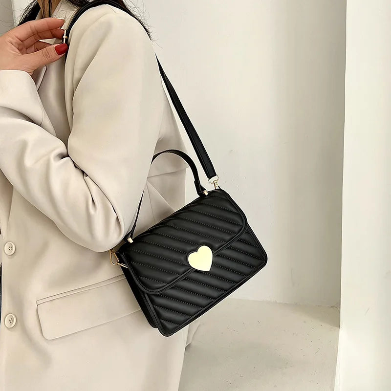 Striped Women Shoulder Bag Handbags Ladies Small Top Handle Bags