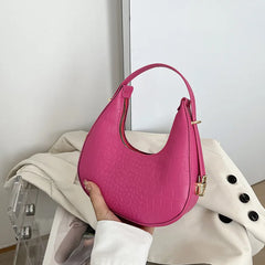 Women's Solid PU Leather Shoulder Bag Top Handle Bags