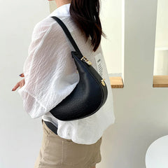 Women's Solid PU Leather Shoulder Bag Top Handle Bags
