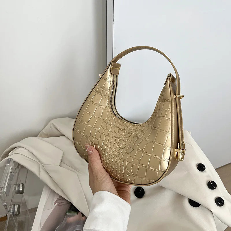 Women's Solid PU Leather Shoulder Bag Top Handle Bags