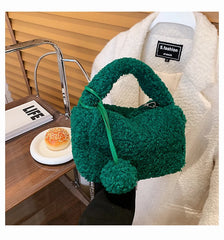 Winter Plush Crossbody Shoulder Bag Handbag for Women