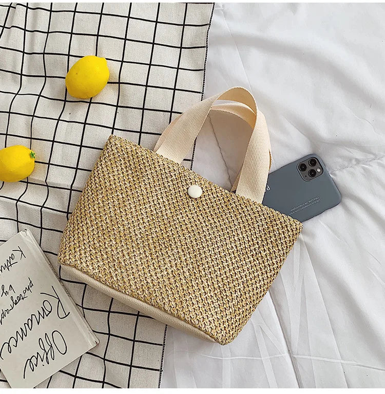 Large-capacity Straw Beach Bag for Summer Vacation