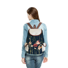 Vintage Drawstring Backpacks Large Capacity Ethnic Style
