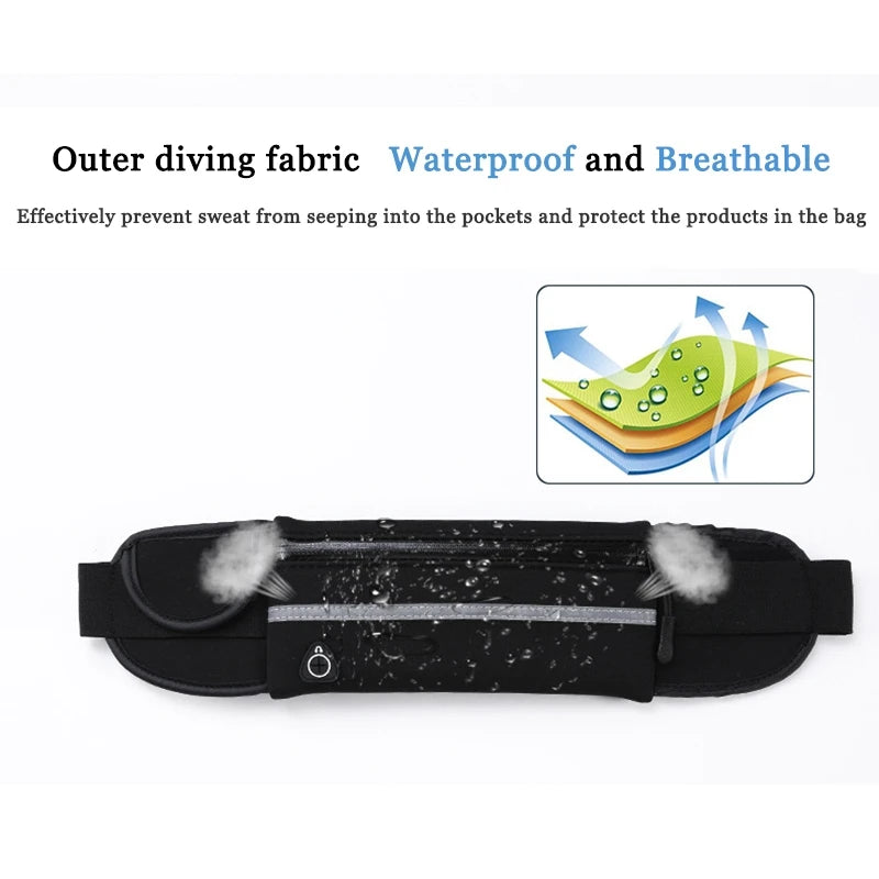 Waterproof Waist Pack for Men Women, Phone Belt Bag for Traveling Running Sport