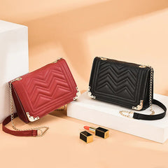 Winter Crossbody Bag Chain Strap Shoulder Embroidery Handbag Messenger
