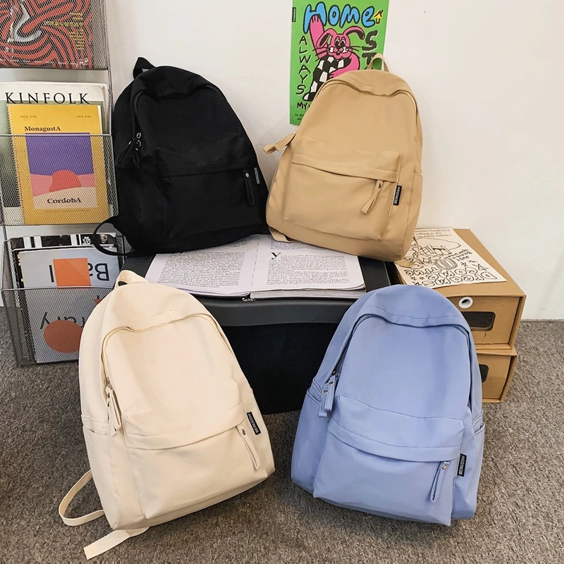 Women Backpack High Female Soft Nylon Preppy School Bag For Teenage Girls Boys