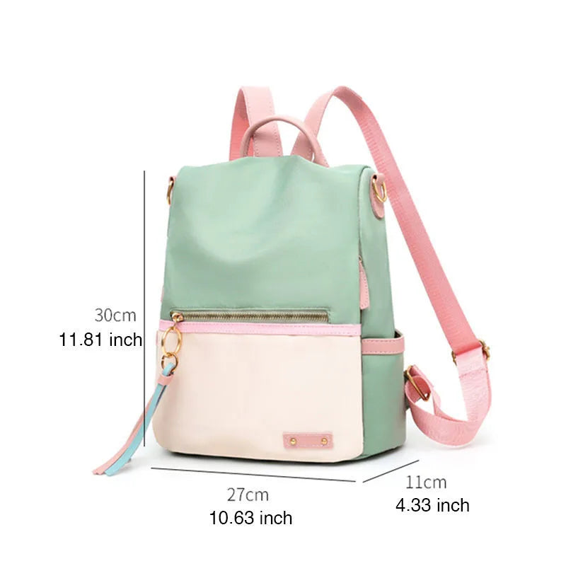 Waterproof Canvas Travel Backpack for Teenagers Girl School Bag
