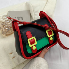 Yellow PU Leather Shoulder Bag Women's Crossbody Handbag