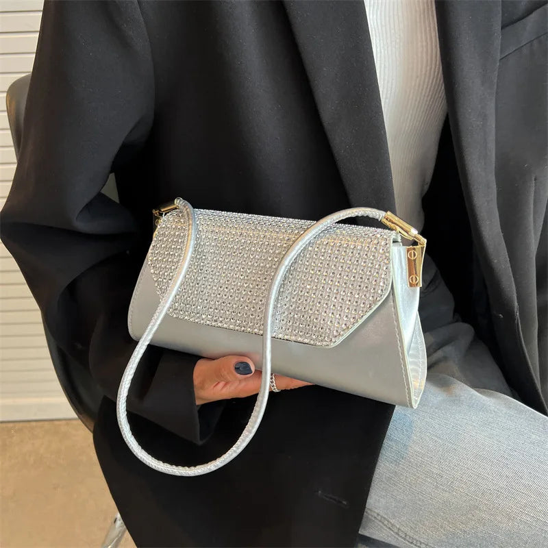 Women Dot Pattern Mini Shoulder Bags PU Leather Underarm Bags Tote Bags