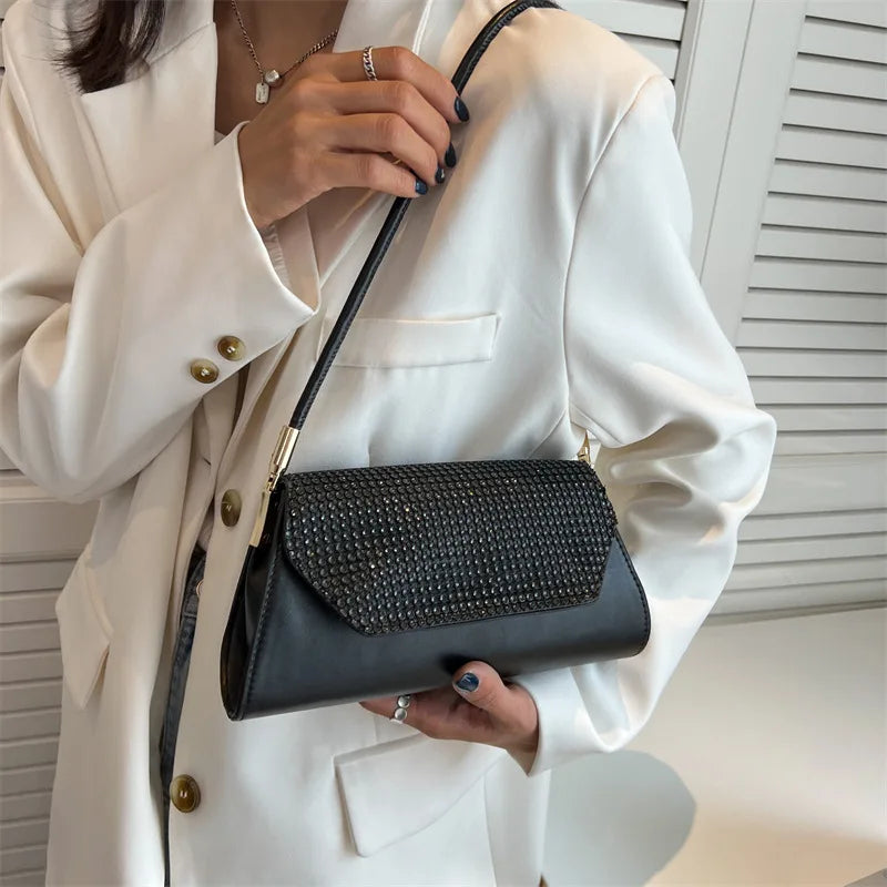 Women Dot Pattern Mini Shoulder Bags PU Leather Underarm Bags Tote Bags