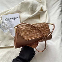 Women Dot Pattern Mini Shoulder Bags PU Leather Underarm Bags Tote Bags