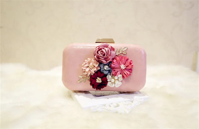 Women Flowers Wedding Dinner Clutch Wallets Clutch Mini Bags Purse Drop