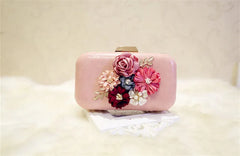 Women Flowers Wedding Dinner Clutch Wallets Clutch Mini Bags Purse Drop