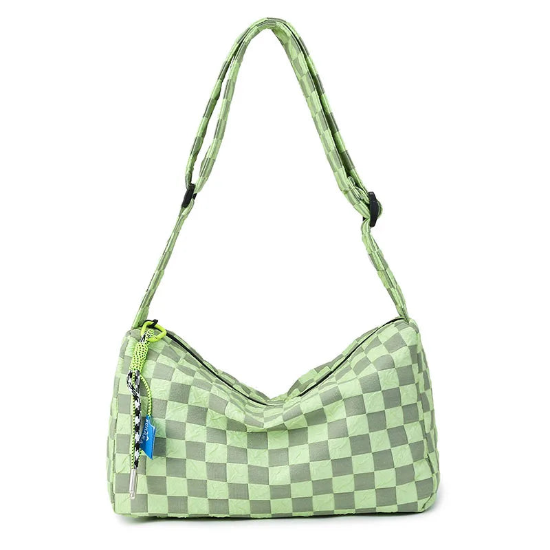 Women Plaid Checkerboard Messenger Bags Ladies Shoulder Crossbody Bag