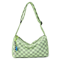 Women Plaid Checkerboard Messenger Bags Ladies Shoulder Crossbody Bag