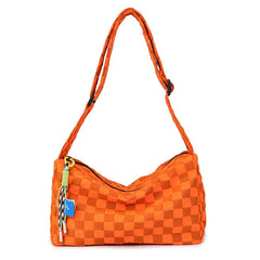 Women Plaid Checkerboard Messenger Bags Ladies Shoulder Crossbody Bag
