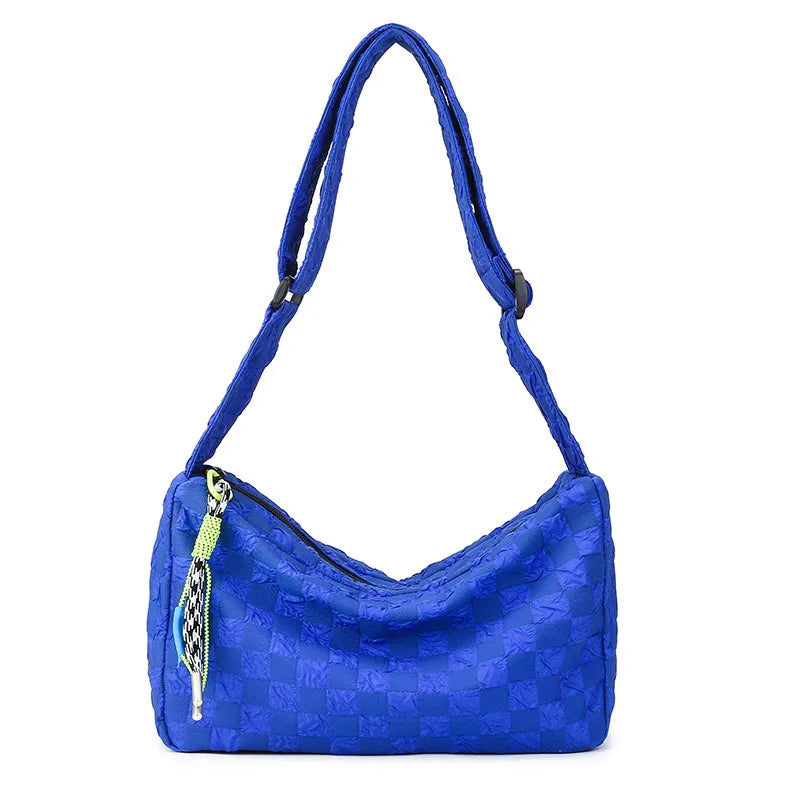 Women Plaid Checkerboard Messenger Bags Ladies Shoulder Crossbody Bag