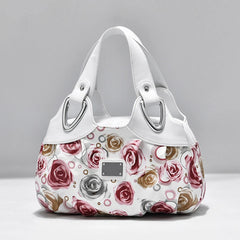 Women Shoulder Bags Printed Flowers Ladies Messenger Bag High Leather