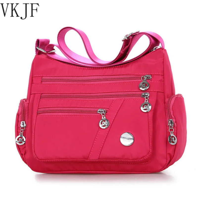 Waterproof Nylon Oxford Crossbody Bag Large Capacity Travel Bags Purse