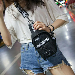Women Waist Fanny Pack Nylon Belt Zipper Waist Bag Casual Chest Bum Bag