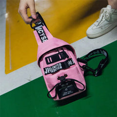 Women Waist Fanny Pack Nylon Belt Zipper Waist Bag Casual Chest Bum Bag