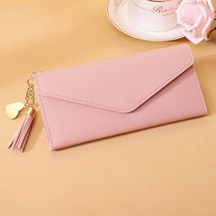 Women Wallet Zipper Purses Long Clutch Gray Red PU Leather Money Bag