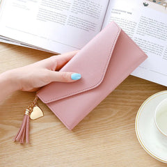 Women Zipper Purses Clutch Wallet Long Section Soft PU Leather Money Bag