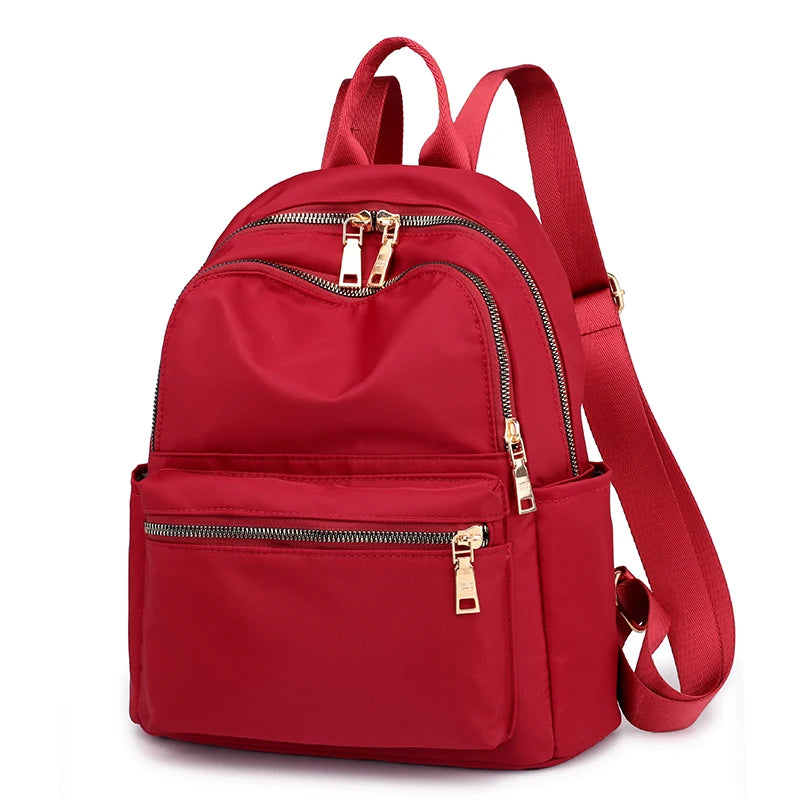 Waterproof Nylon Travel Backpack for Teenage Girl College School Bags