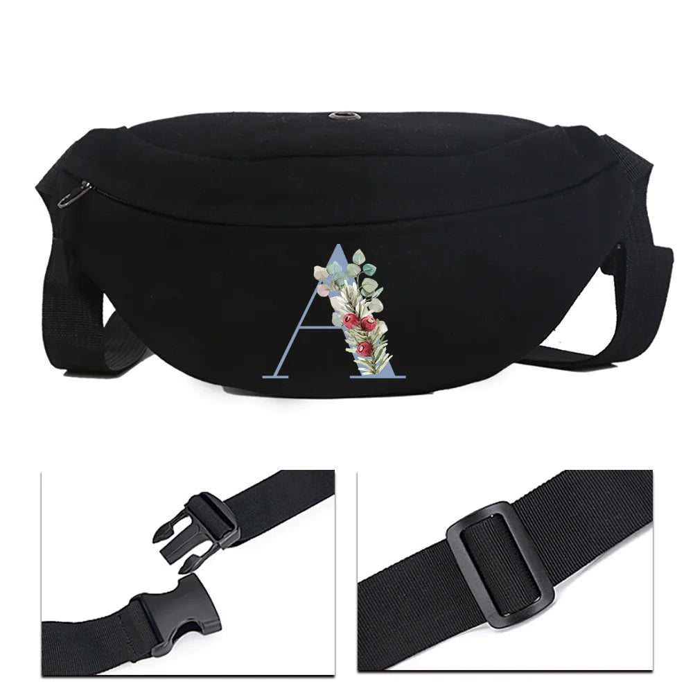 Women's Letter Pattern Canvas Shoulder Bag