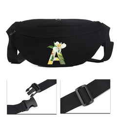 Floral Pattern Canvas Women's Shoulder Chest Waist Messenger Bag