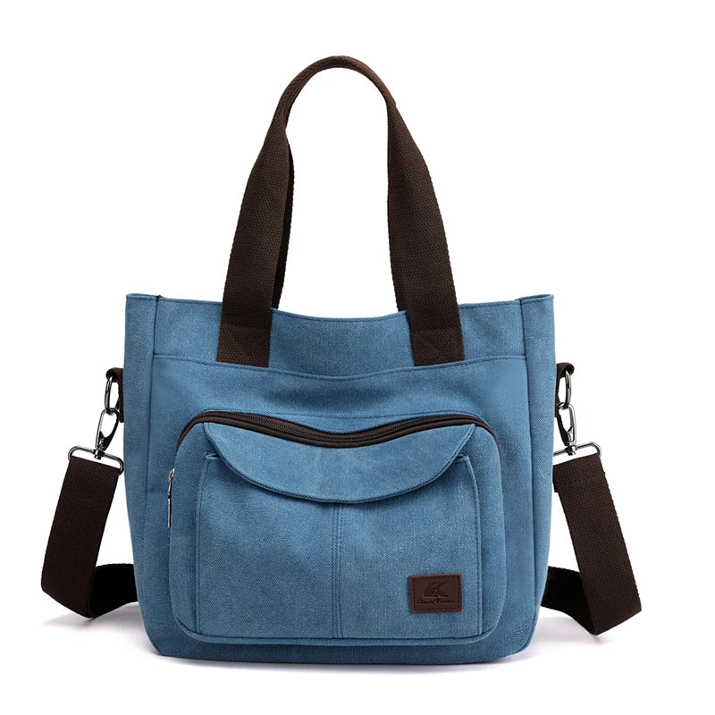 Canvas Crossbody Bag Retro Ladies Totes Purse