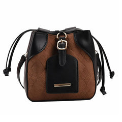 Faux Suede Bucket Bag Pu Leather Tote Handbags Small Shoulder Crossbody Clutch P