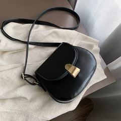 Female Bag Casual Lock Saddle Bag Shoulder Messenger Bag Retro Style