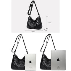Women's Crossbody Messenger Bag High PU Leather Purse Pocket Shoulder Bag