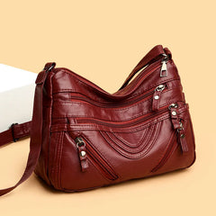 Women's Crossbody Messenger Bag High PU Leather Purse Pocket Shoulder Bag
