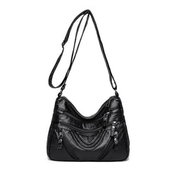 Women's Crossbody Messenger Bag High PU Leather Purse Pocket Shoulder Bag