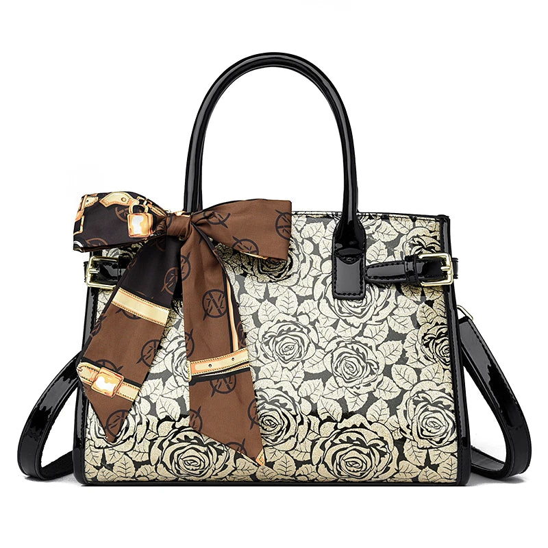 Flower Pattern Handbags Purses Ladies Shoulder Crossbody Messenger Bag Women