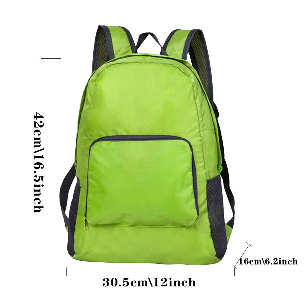 Foldable Backpack Lightweight Mountaineering Travel Daypack Leaf Print