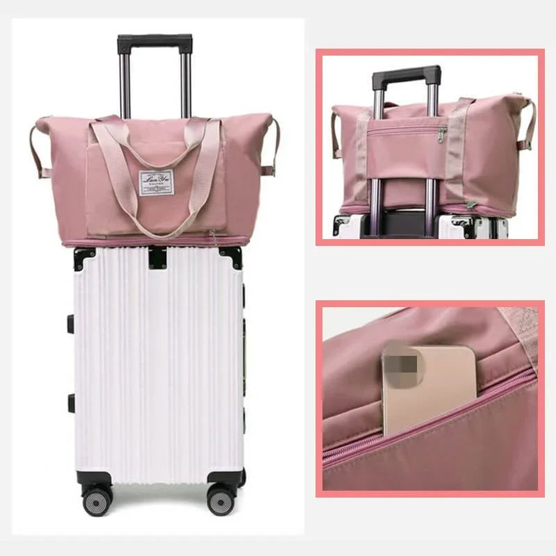 Large Capacity Foldable Travel Bag Tote Carry On Handbag Duffel