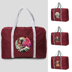 Foldable Travel Bags Unisex Large Capacity Bag Luggage Women Japan Cat Series