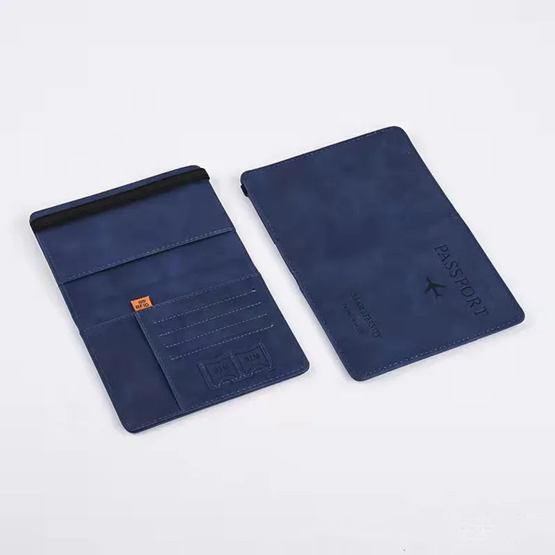 Four Seasons Casual Passport Bag PU Leather Travel Wallet