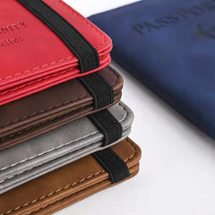 Four Seasons Casual Passport Bag PU Leather Travel Wallet