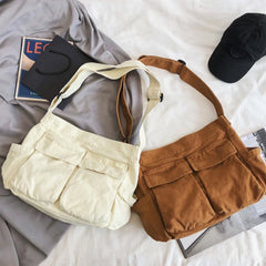 Canvas Teen Girl Handbag Shoulder Bag Crossbody Purse